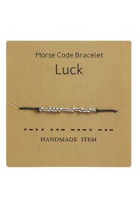 Luck Morse Code Bracelet