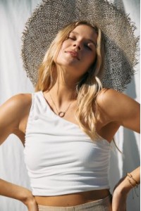 Ruching One Shoulder Crop Top