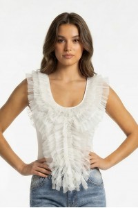 Fairytale Ruffle Cascade Tank