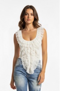 Fairytale Ruffle Cascade Tank